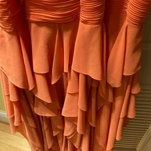 Halston Heritage coral strapless gown - Picture 5 of 5
